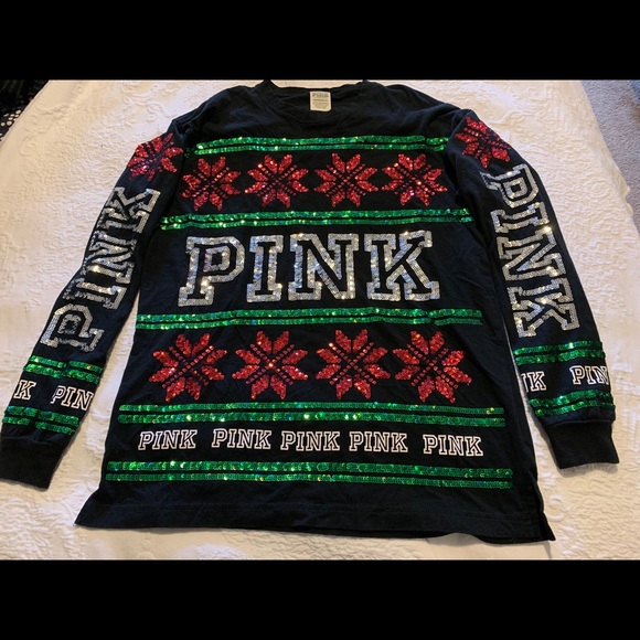 PINK Victoria's Secret Sweaters - Pink ugly sweater